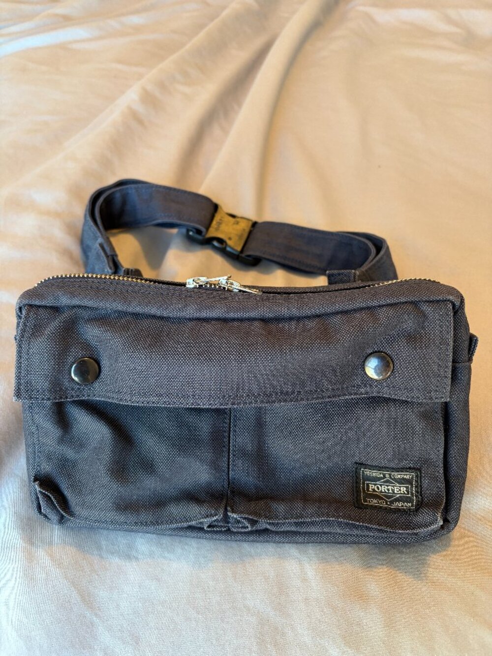 Porter Yoshida & Co. Smoky Waist Bag Navy (Made in Japan)